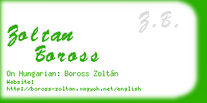 zoltan boross business card
