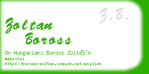 zoltan boross business card